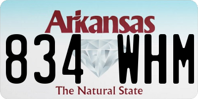 AR license plate 834WHM
