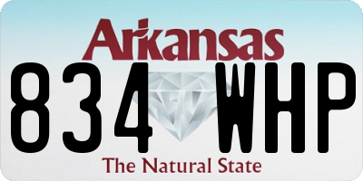 AR license plate 834WHP