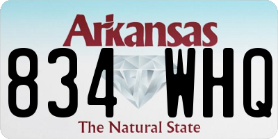 AR license plate 834WHQ