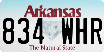 AR license plate 834WHR
