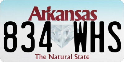 AR license plate 834WHS