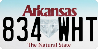 AR license plate 834WHT