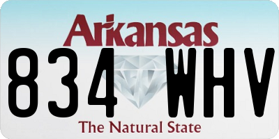 AR license plate 834WHV