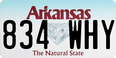 AR license plate 834WHY