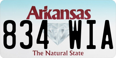 AR license plate 834WIA