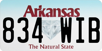 AR license plate 834WIB