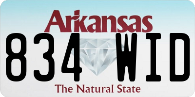 AR license plate 834WID