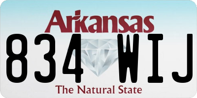 AR license plate 834WIJ