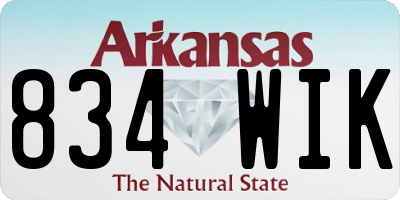 AR license plate 834WIK