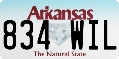 AR license plate 834WIL