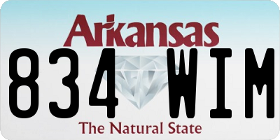 AR license plate 834WIM