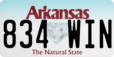 AR license plate 834WIN