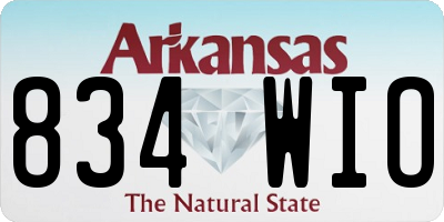 AR license plate 834WIO