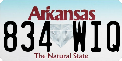 AR license plate 834WIQ