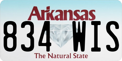 AR license plate 834WIS
