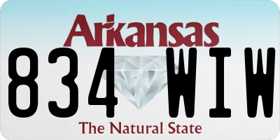 AR license plate 834WIW
