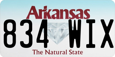 AR license plate 834WIX