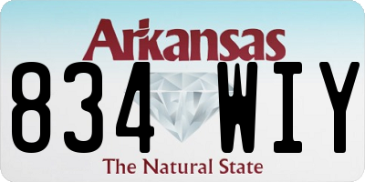AR license plate 834WIY