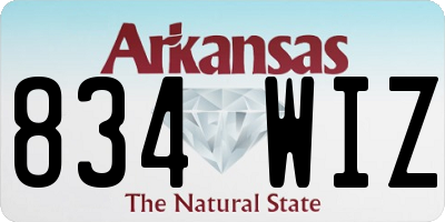 AR license plate 834WIZ