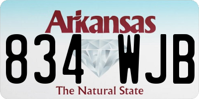 AR license plate 834WJB
