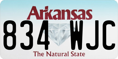 AR license plate 834WJC