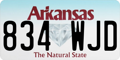 AR license plate 834WJD