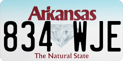 AR license plate 834WJE