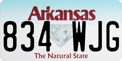 AR license plate 834WJG