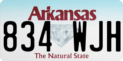 AR license plate 834WJH
