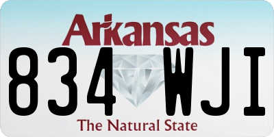 AR license plate 834WJI