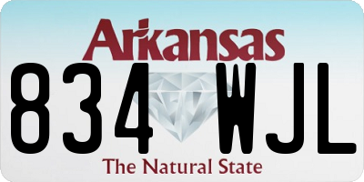 AR license plate 834WJL