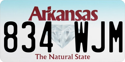 AR license plate 834WJM