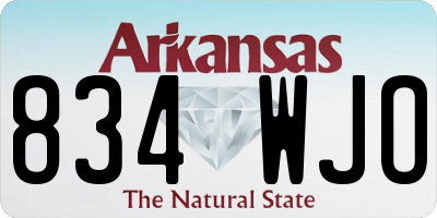 AR license plate 834WJO