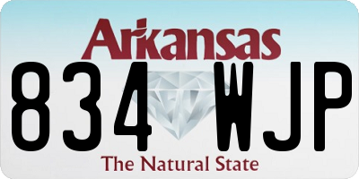 AR license plate 834WJP