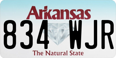 AR license plate 834WJR