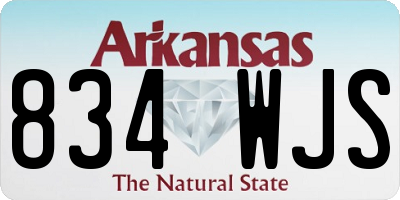 AR license plate 834WJS