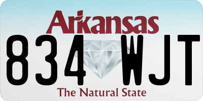 AR license plate 834WJT