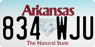 AR license plate 834WJU
