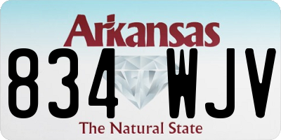 AR license plate 834WJV