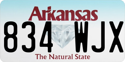 AR license plate 834WJX