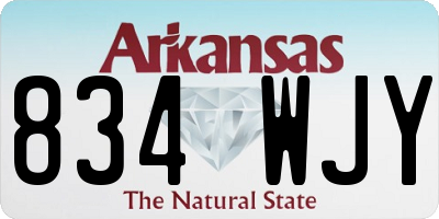 AR license plate 834WJY