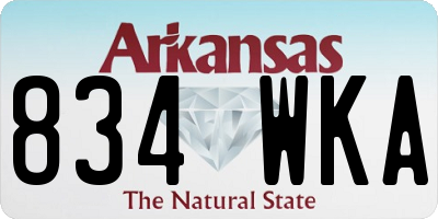 AR license plate 834WKA