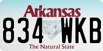 AR license plate 834WKB