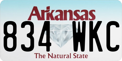 AR license plate 834WKC