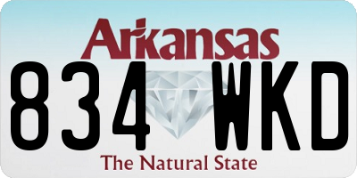AR license plate 834WKD