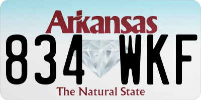 AR license plate 834WKF
