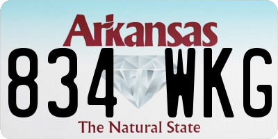 AR license plate 834WKG