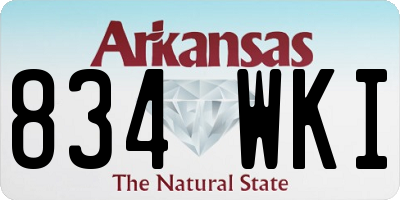 AR license plate 834WKI