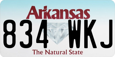 AR license plate 834WKJ