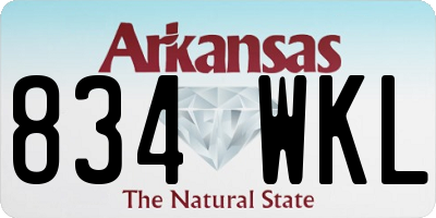 AR license plate 834WKL